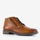 Leren heren veterschoenen cognac bruin