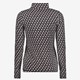 Dames coltrui zwart met beige print