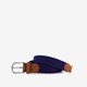 Gevlochten heren riem blauw cognac