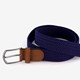 Gevlochten heren riem blauw cognac