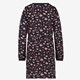 Meisjes jurk met bloemenprint zwart roze