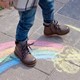 Leren jongens boots taupe