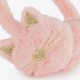 Fluffy roze meisjes oorwarmers kat