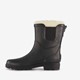 Gevoerde dames regenlaarzen zwart