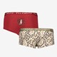 2-pack meisjes boxershorts luipaard rood