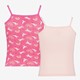 2-pack meisjes hemden unicorn roze