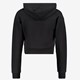 Cropped meisjes hoodie zwart