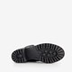 Leren dames veterboots zwart