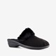 Dames pantoffels met imitatiebont zwart