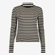 Dames coltrui met strepen beige zwart