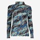 Dames coltrui met print blauw zwart