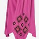 Dames blouse met geborduurde mouwen roze