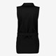 Dames blazer gilet met ceintuur zwart