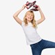 Hoge meisjes sneakers Isa zwart rood
