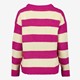 Dames trui gestreept roze beige