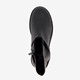 Leren meisjes biker boots zwart