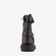 Leren meisjes biker boots zwart