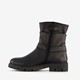 Leren meisjes biker boots zwart