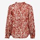 Dames blouse met print rood wit