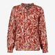 Dames blouse met print rood wit