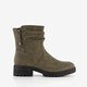 Dames enkellaarsjes olijfgroen