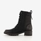 Dames veterboots zwart