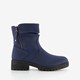 Dames enkellaarsjes donkerblauw