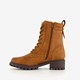 Dames veterboots cognac
