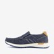 Leren heren instappers blauw