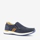 Leren heren instappers blauw