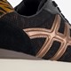 Leren dames sneakers zwart brons