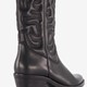 Leren dames western laarzen zwart