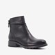 Hush Puppies leren dames enkellaarsjes zwart