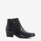 Hush Puppies leren dames enkellaarsjes met hak