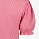Dames T-shirt roze met ruches