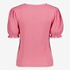 Dames T-shirt roze met ruches