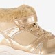 Gevoerde hoge meisjes sneakers goud