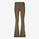 Dames flared broek bruin met print