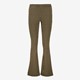 Dames flared broek bruin met print