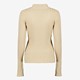 Dames rib trui beige