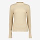 Dames rib trui beige