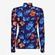 Dames top blauw met bloemenprint