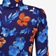 Dames top blauw met bloemenprint