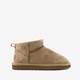 Gevoerde suede laarsjes lichtbruin