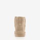 Gevoerde suede enkellaarsjes beige