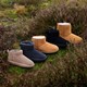 Gevoerde suede laarsjes lichtbruin