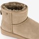 Gevoerde suede enkellaarsjes beige