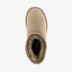 Gevoerde suede enkellaarsjes beige