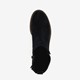 Suede dames enkellaarsjes zwart