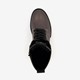 Dames metallic veterboots grijs